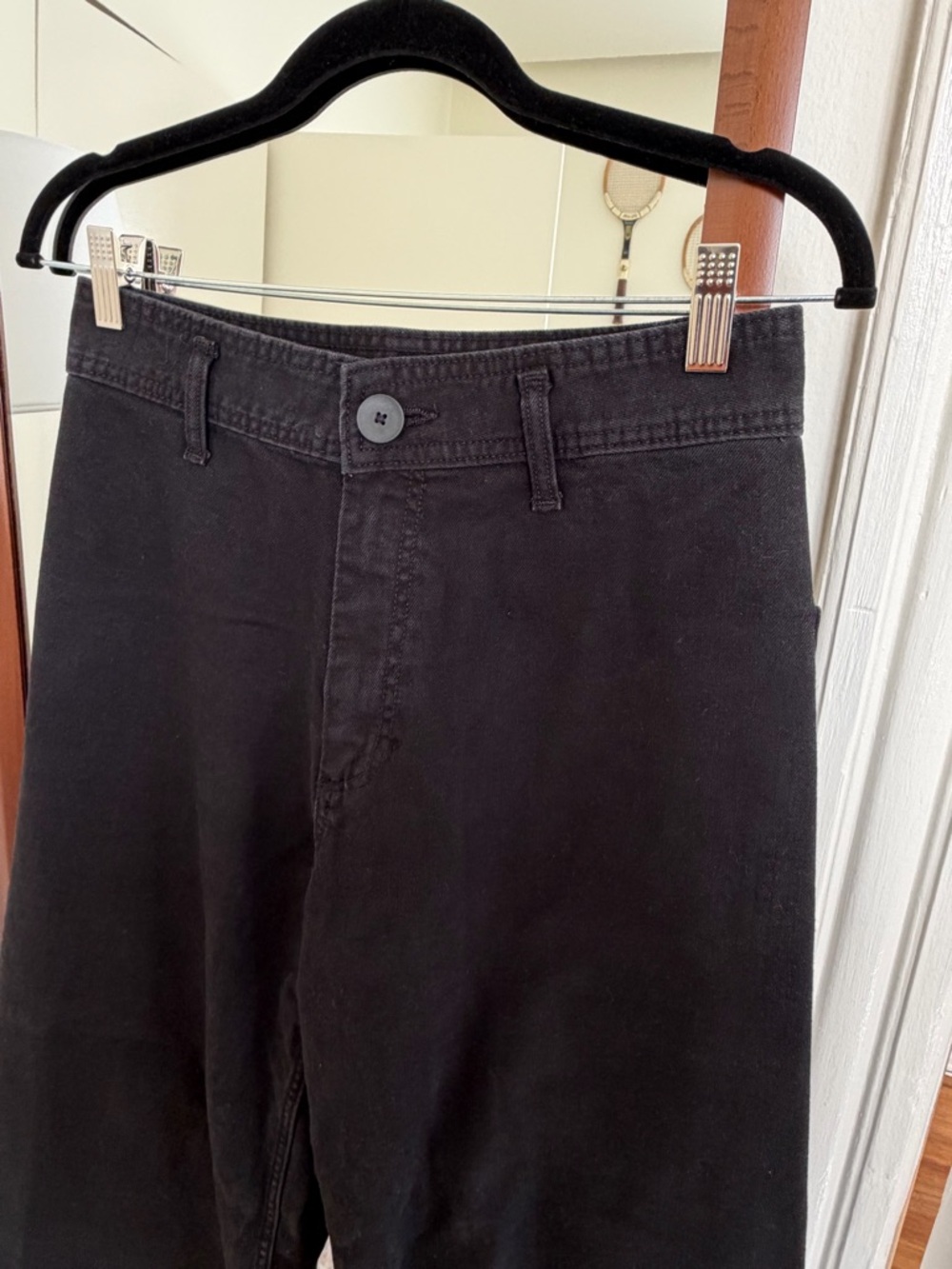Zara Wide-Leg Marine Black Jeans 8 - Picture 3 of 8